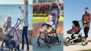 When can baby sit in front facing stroller?